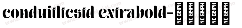 conduitltcstd extrabold字体转换